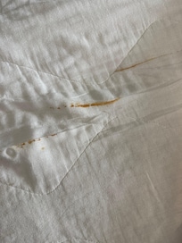 Stain on sheet