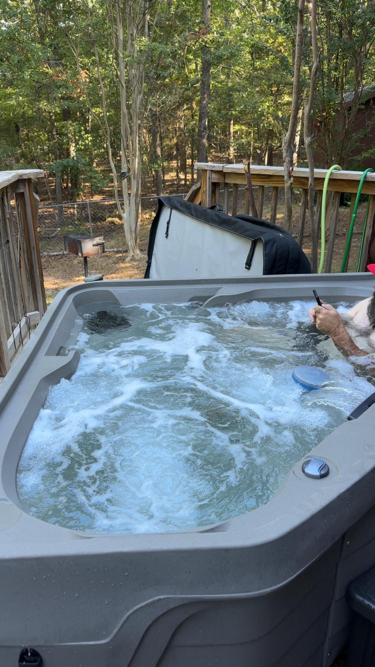 Early morning Hot Tub