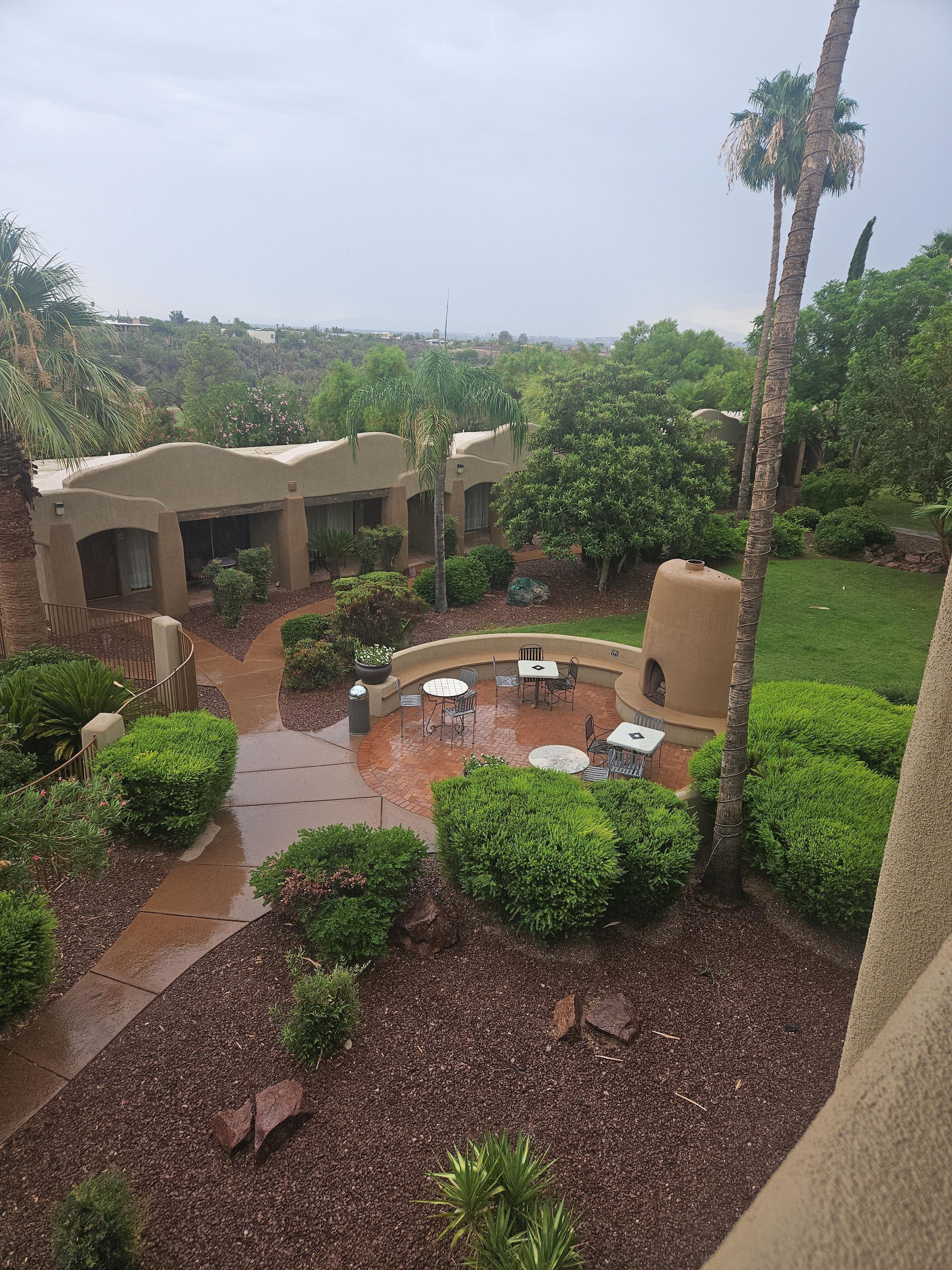 View from our room overlooking the grounds. 