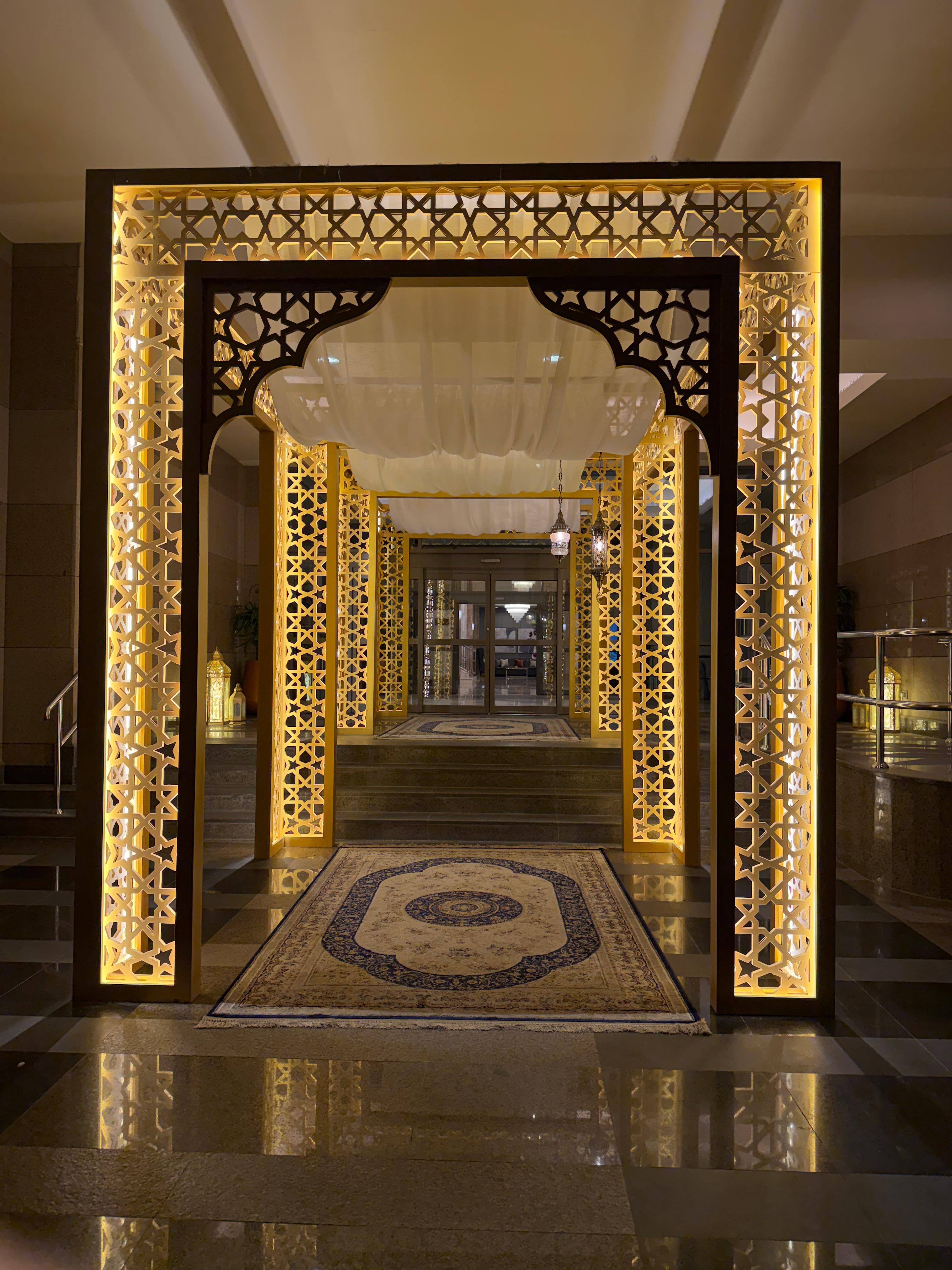 Entrance to lobby in Ramadan