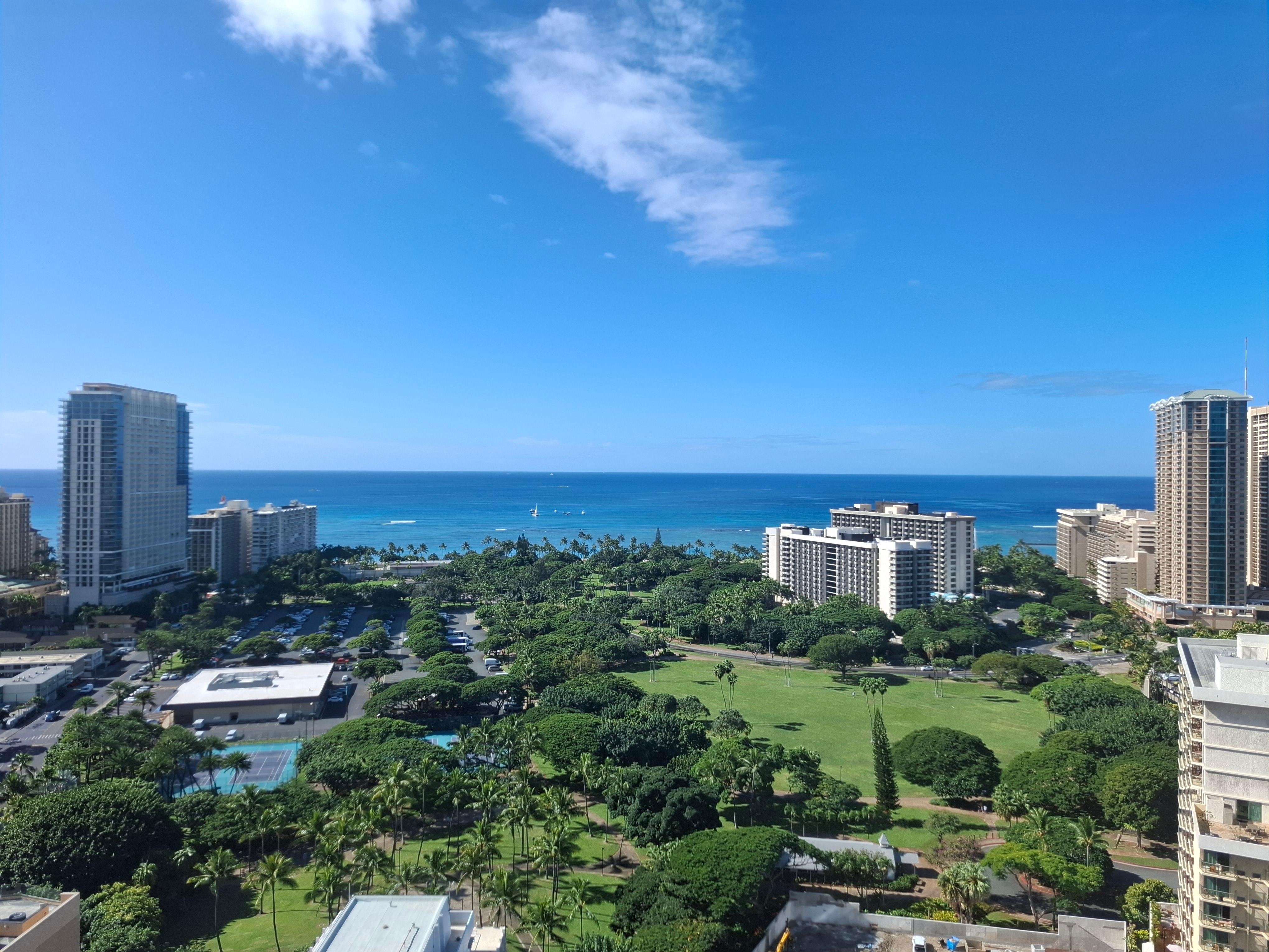 View from the 31st floor "ocean view" room.