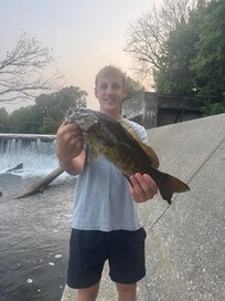 Great fishing at the dam