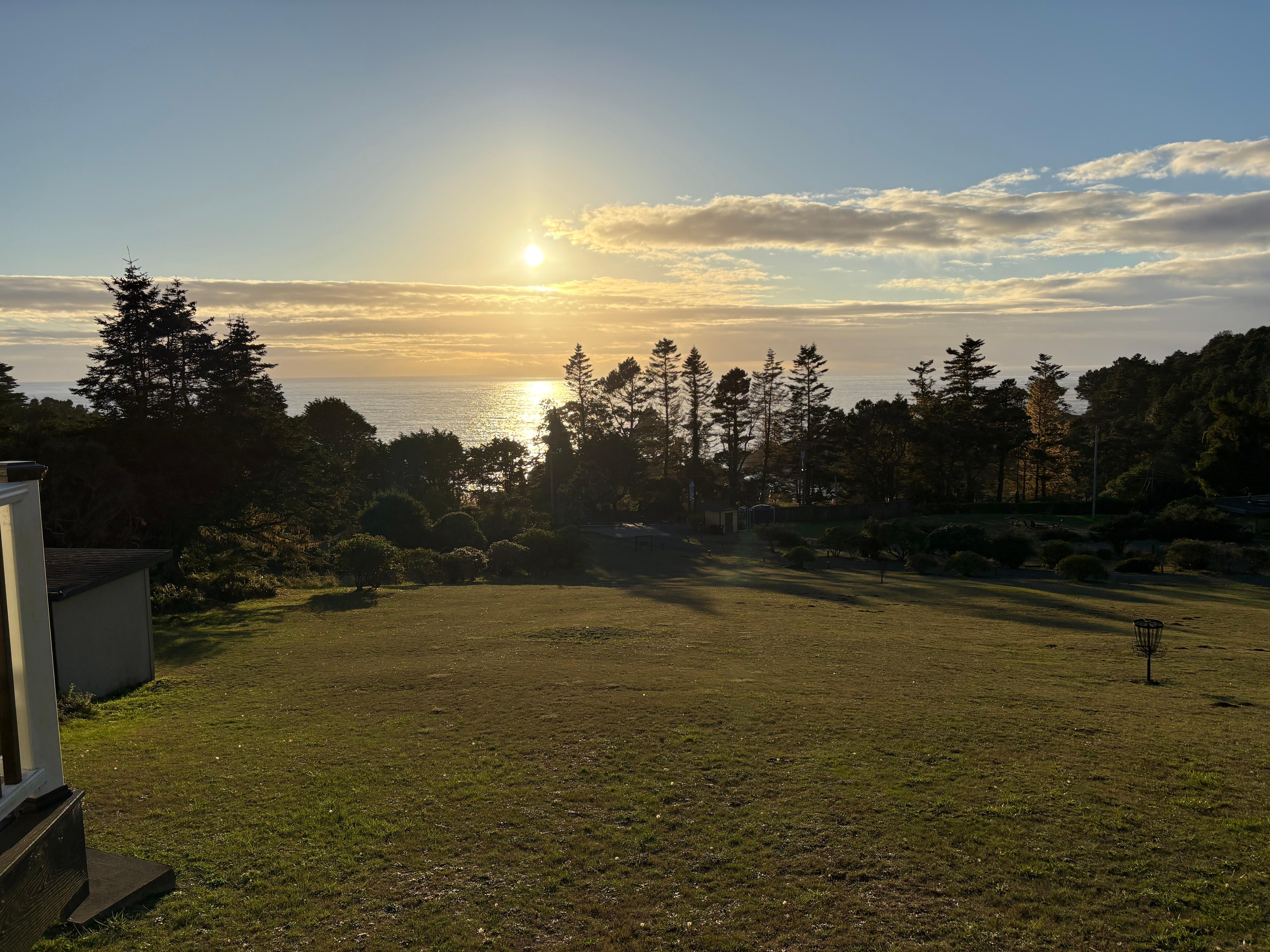 Sunset view from our balcony. We saw whales as well. 