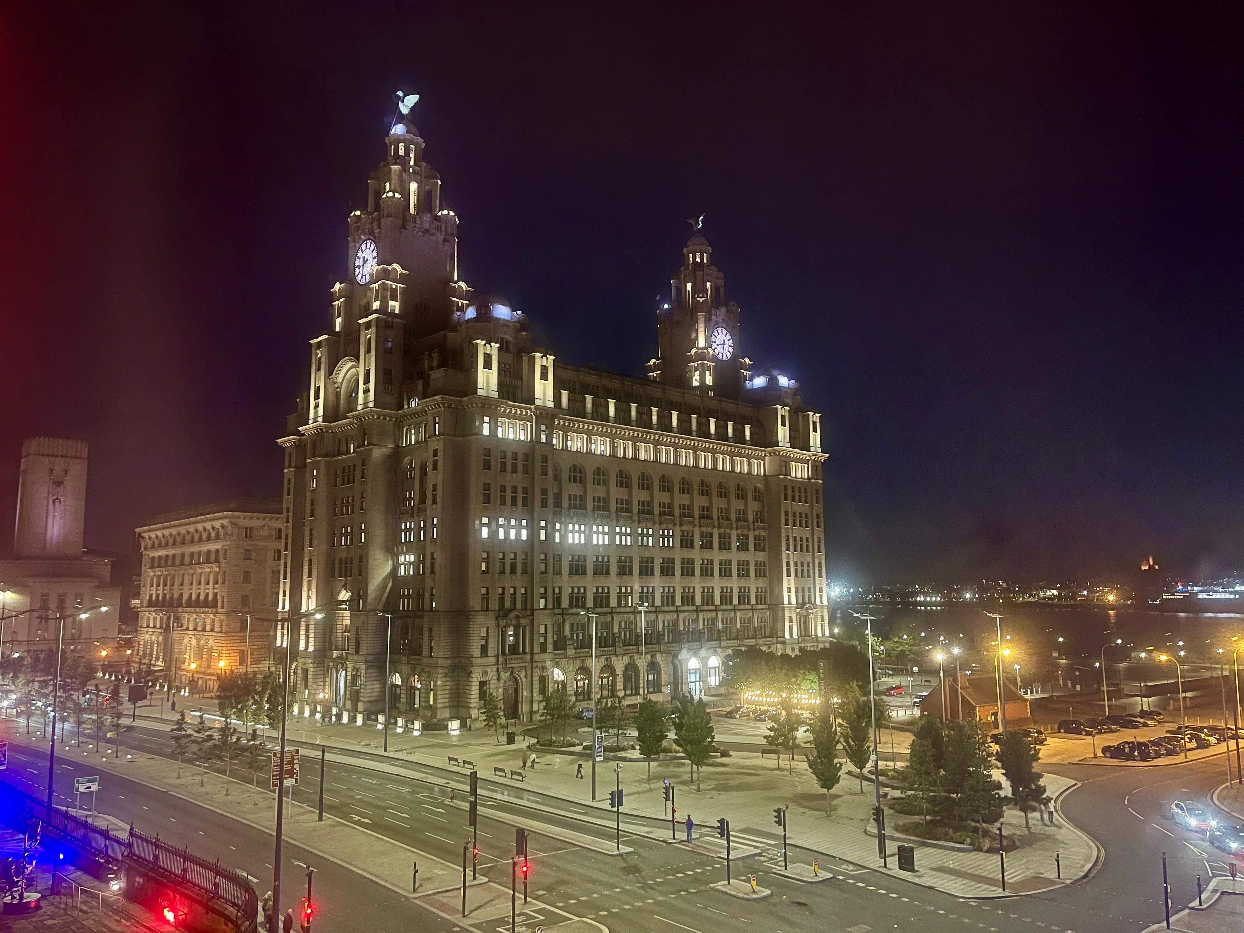 Night time view from our room