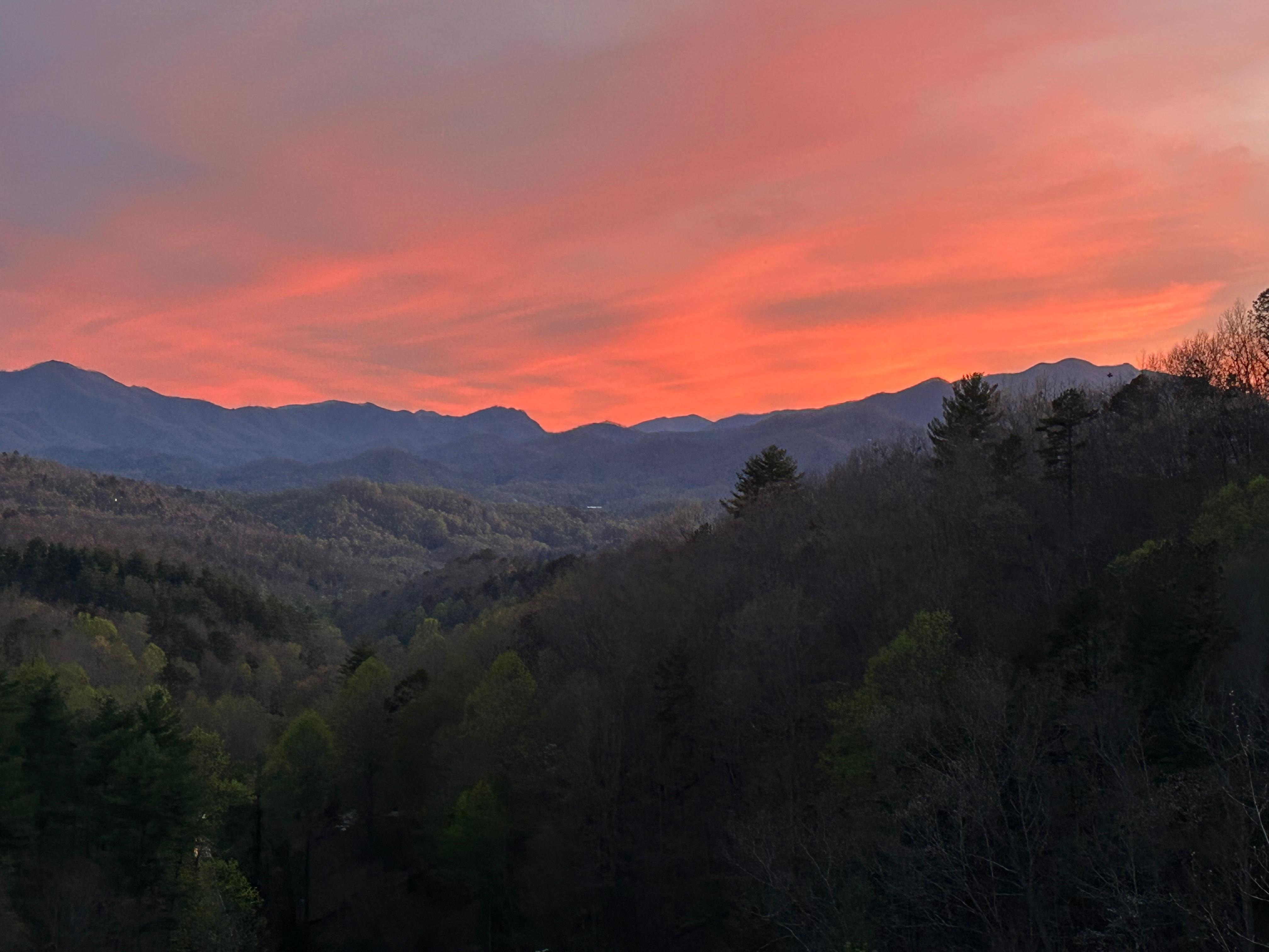 Sunset from the balcony !