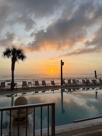 Sunrise from the pool