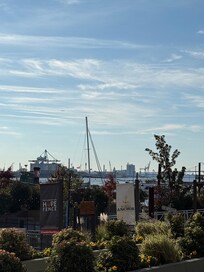 Great views and water front walk.