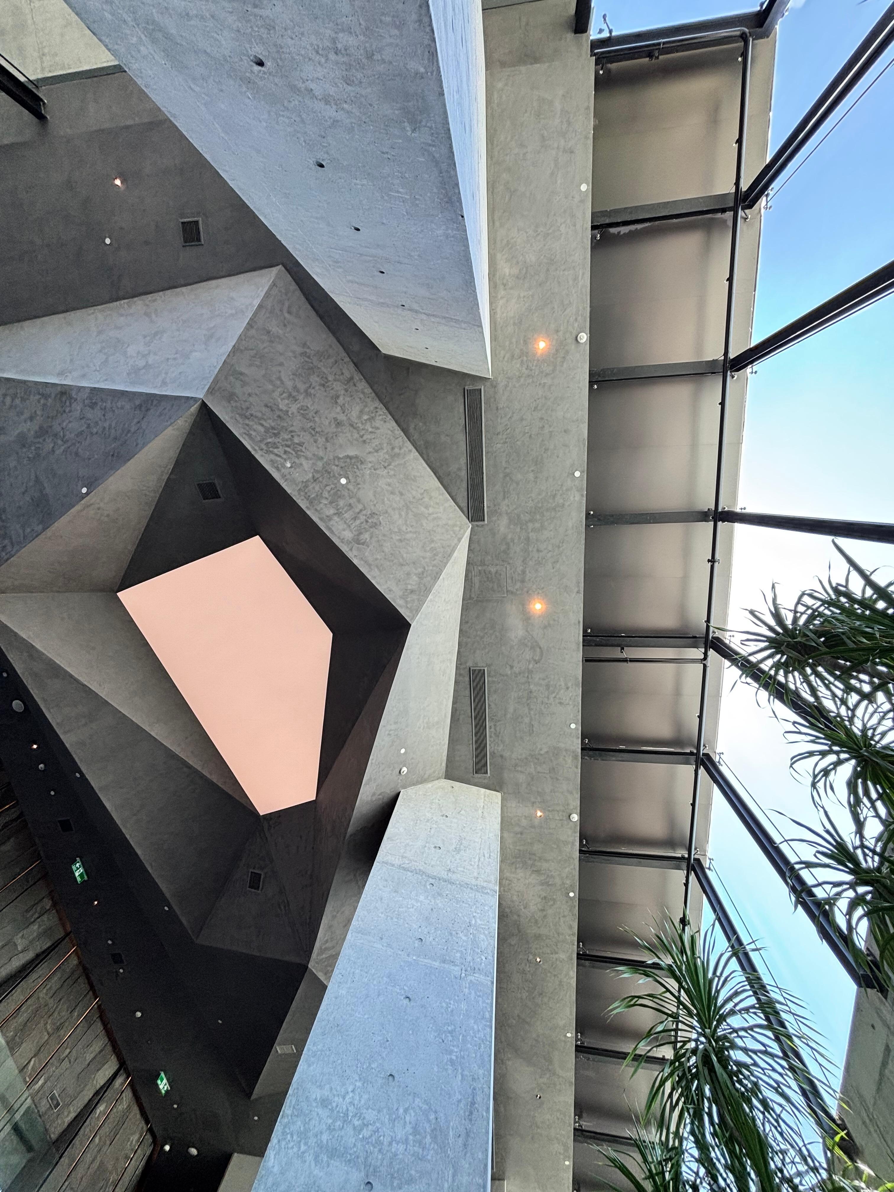 The ceiling in the lobby. 