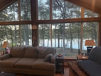 View out onto water from the family room