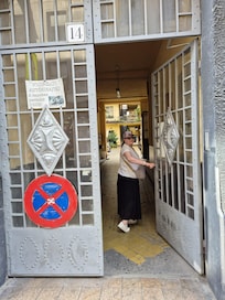 Main door to apartment complex