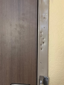 I don’t know what this is but oily door and holes