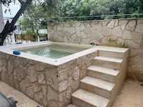 The plunge pool on our patio