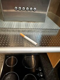 Cigarette in a non smoking unit