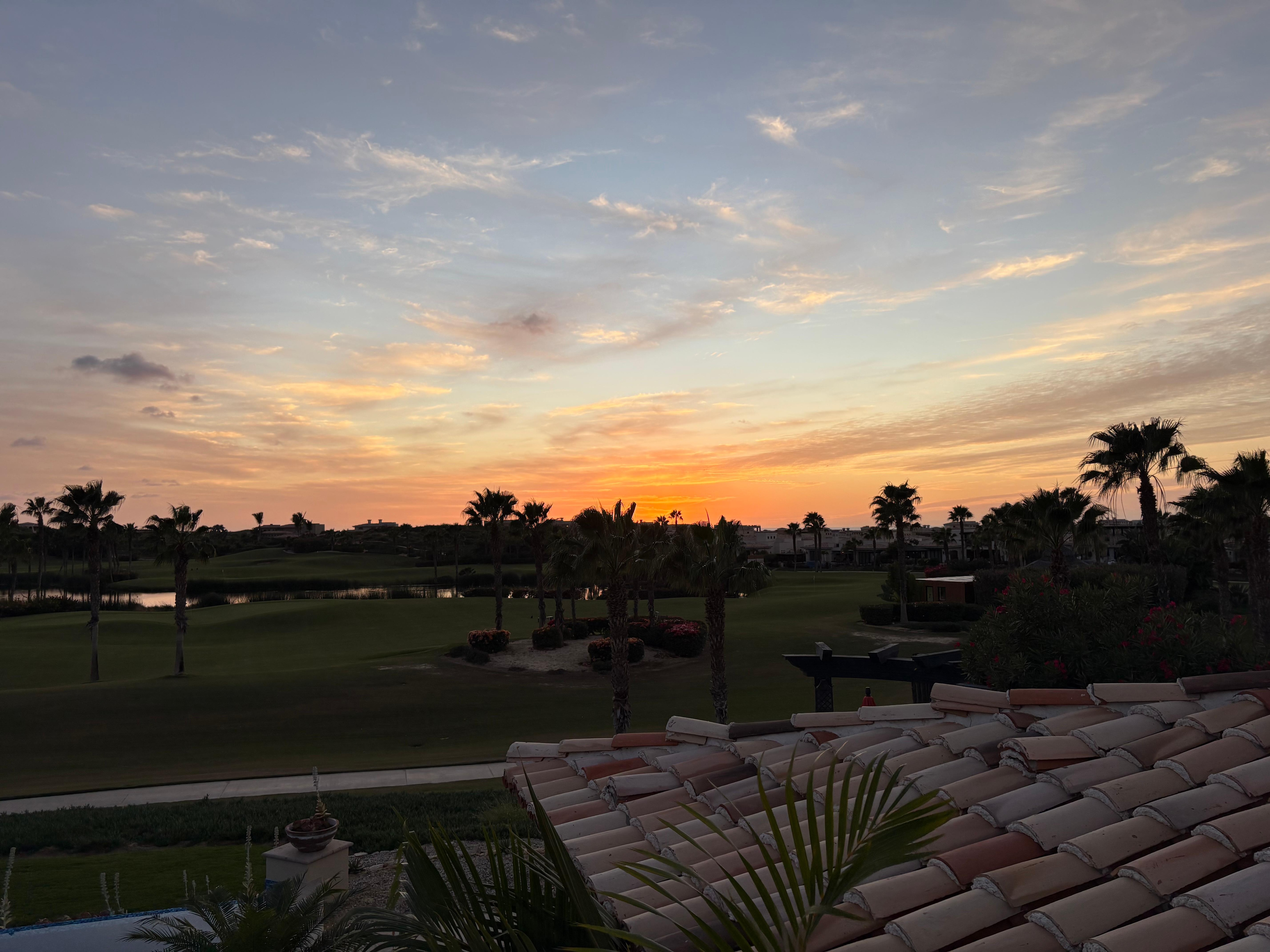 sunset from the balcony