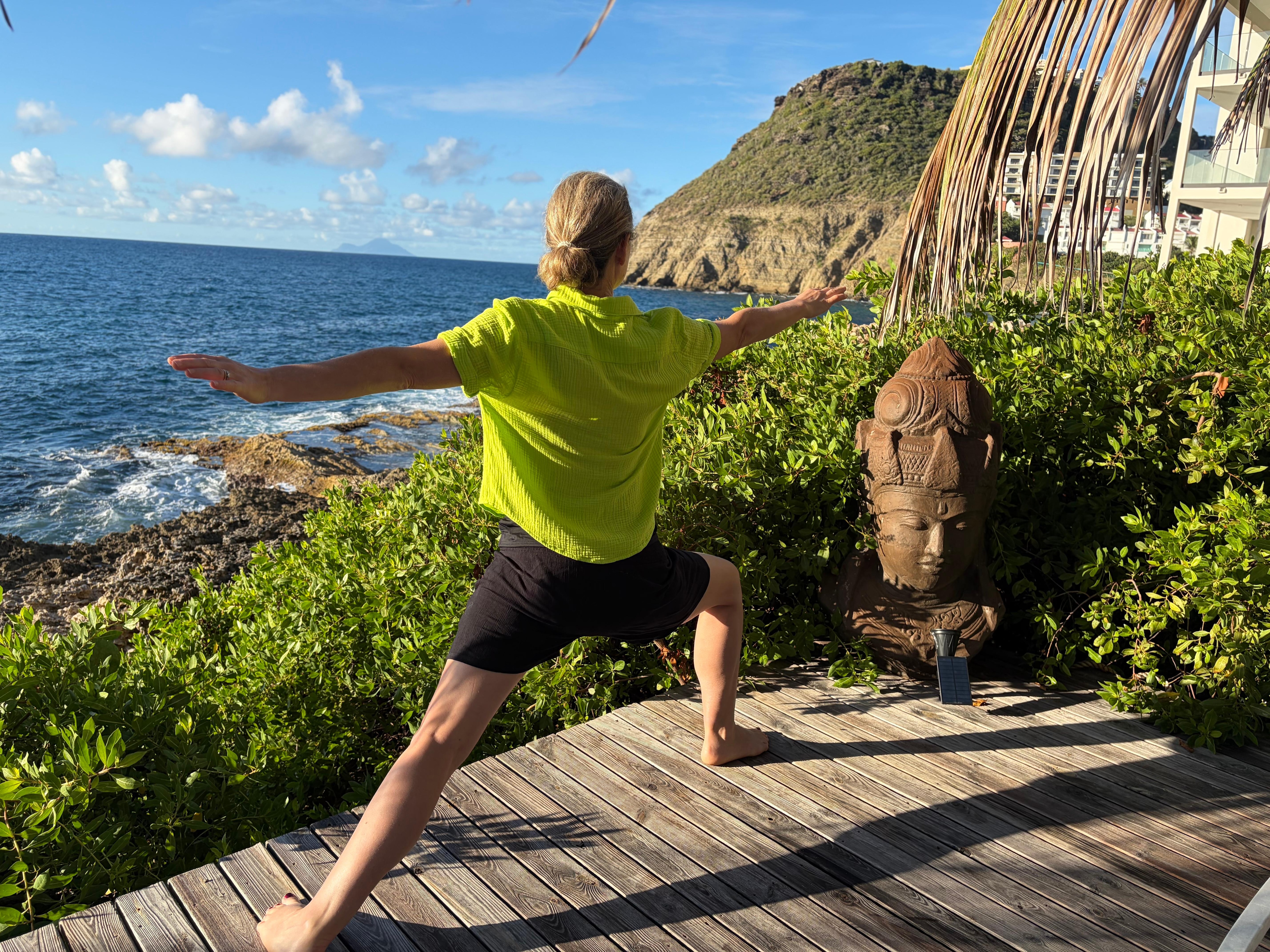 Such a wonderful place to enjoy daily morning Yoga practice. 