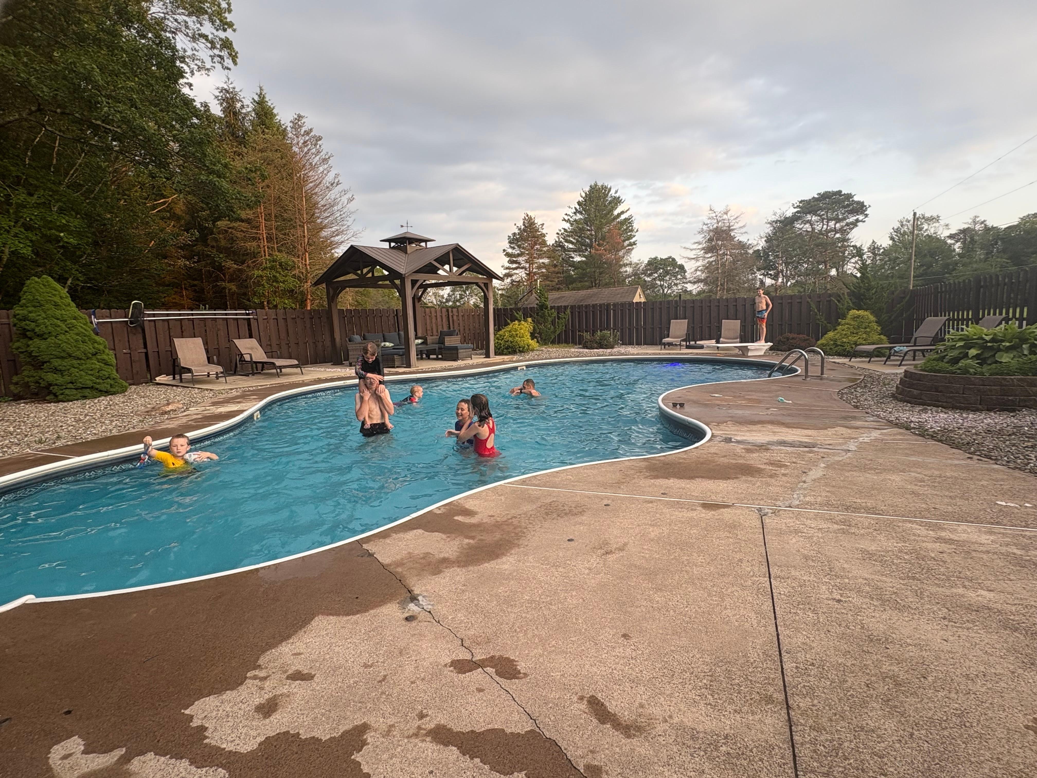 The family really enjoyed the pool!