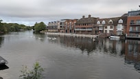 View of the river at breakfast in the dining room.