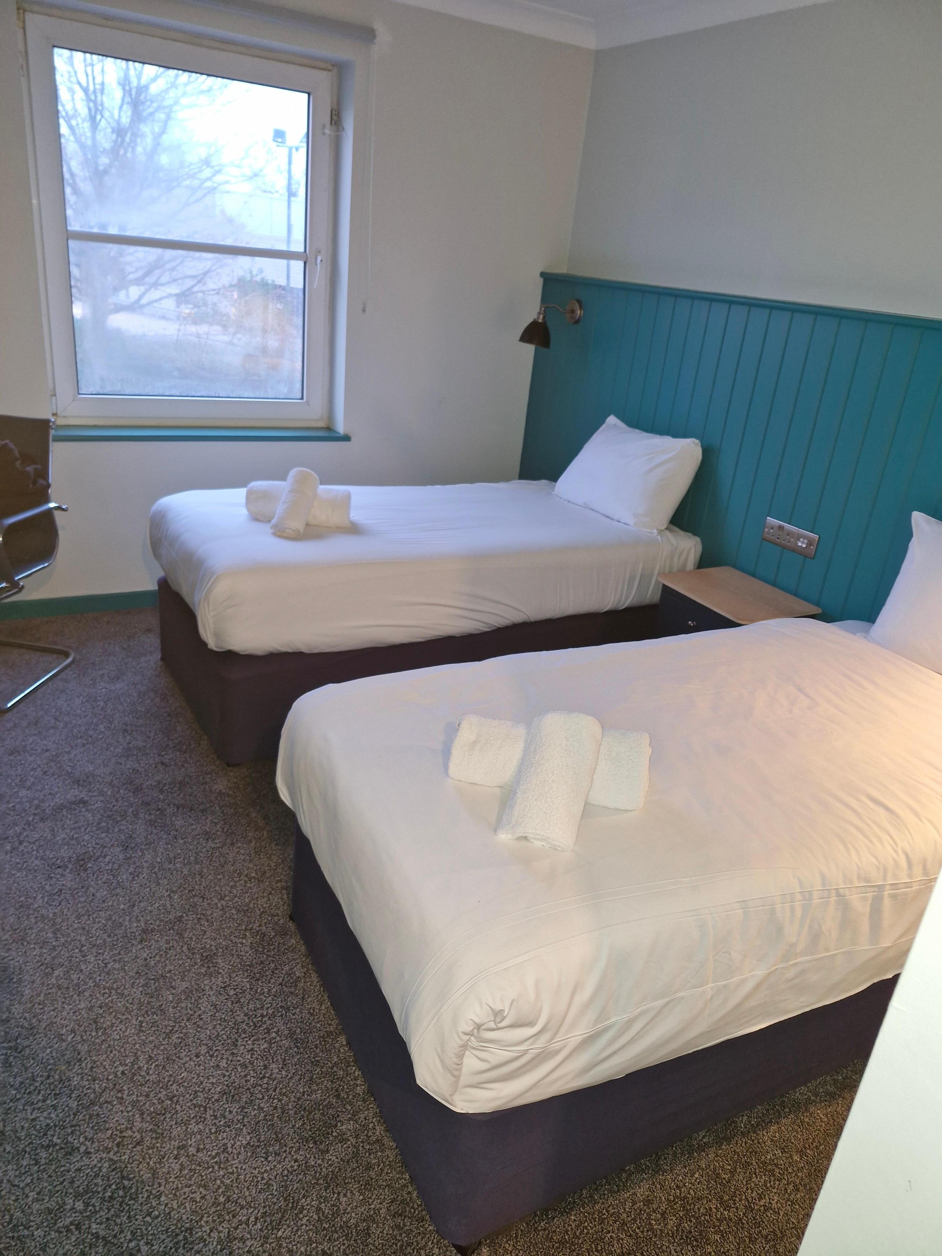 Twin beds,  single size