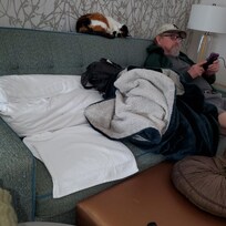 Couch where I slept.