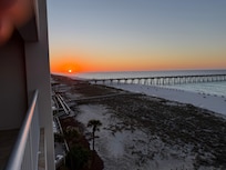 Photo of the sunrise from the balcony.