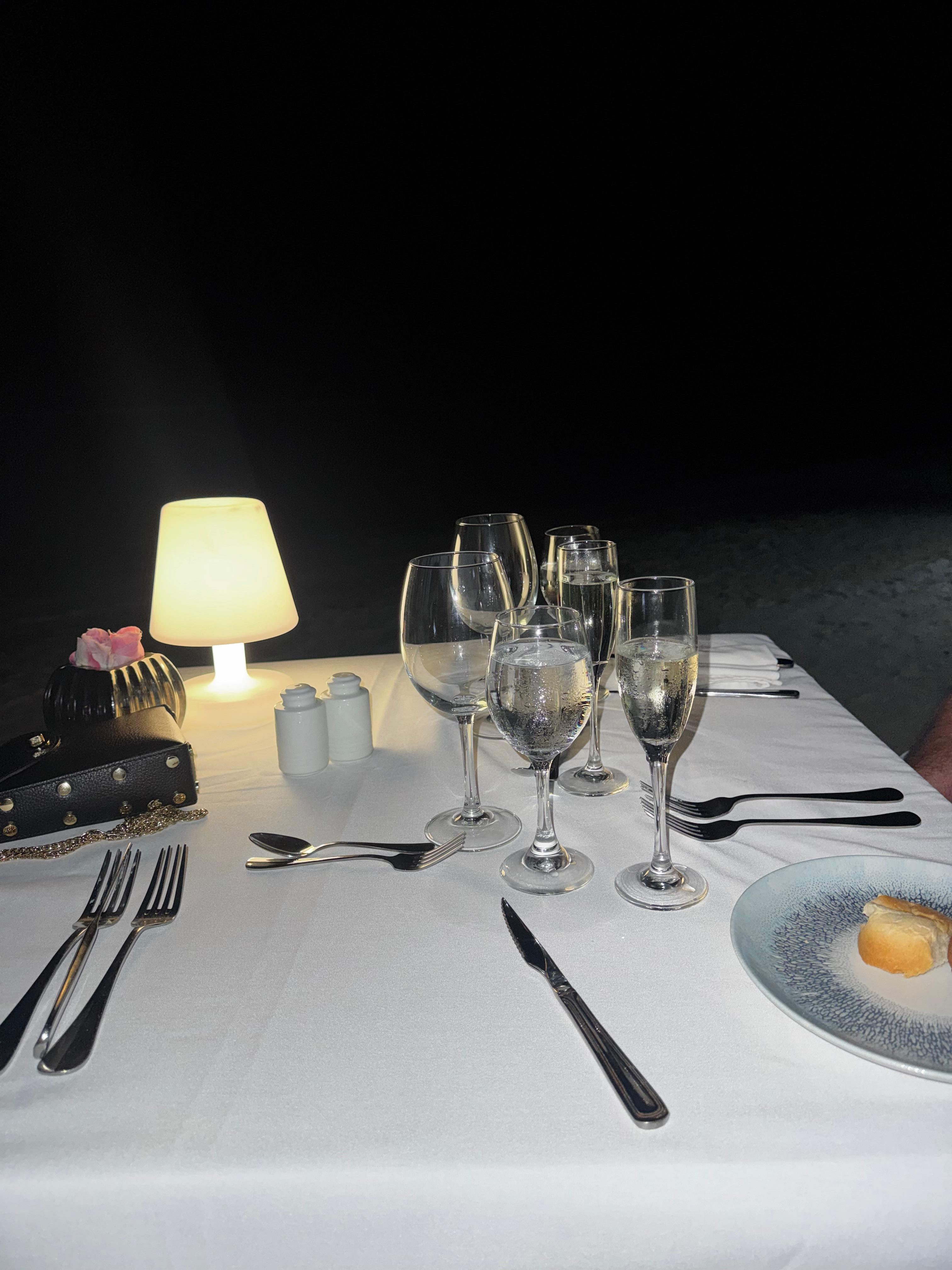 Souper romantique à la plage