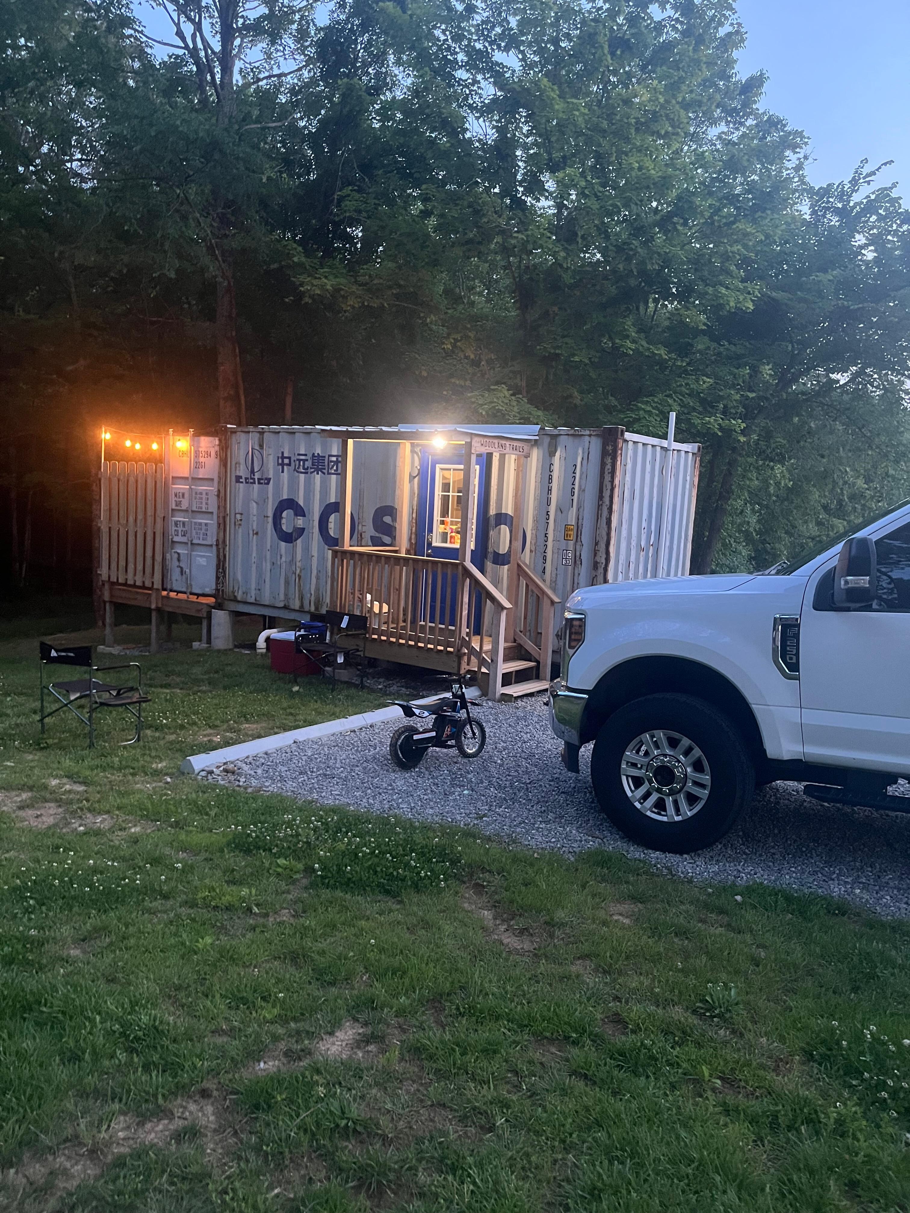 The cute “container” we stayed in