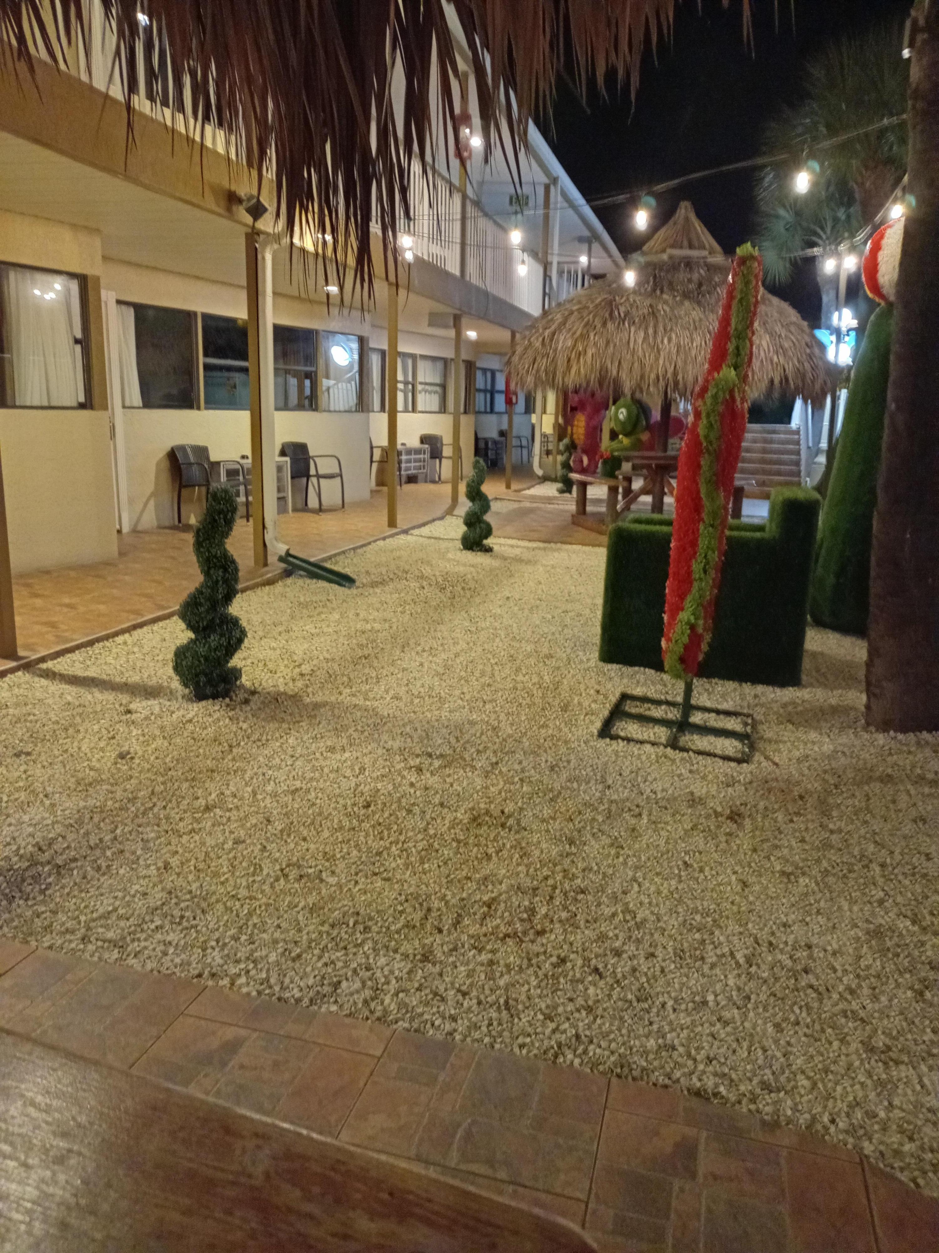 One side of building.