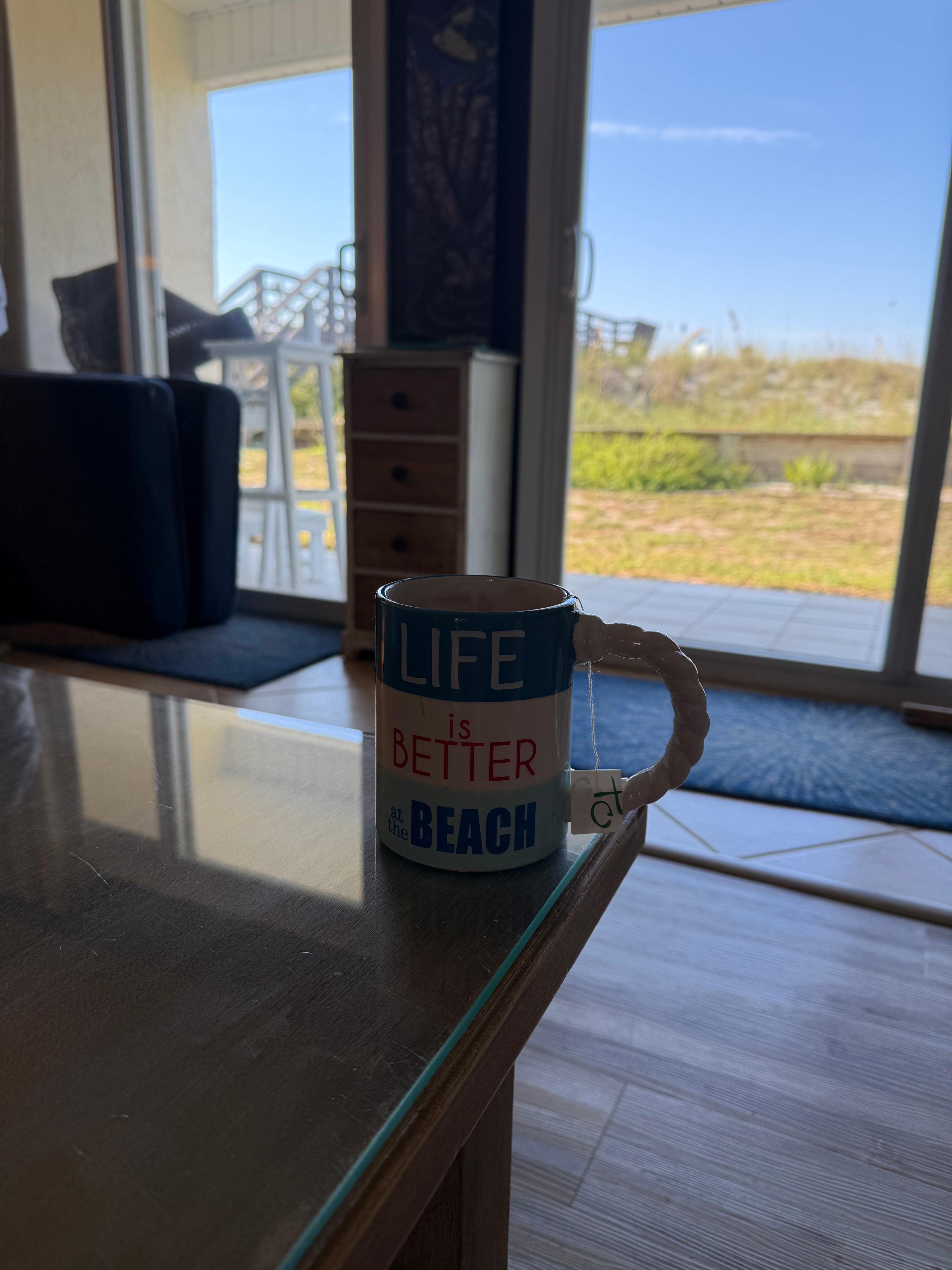 Steps from boardwalk