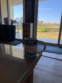 Steps from boardwalk