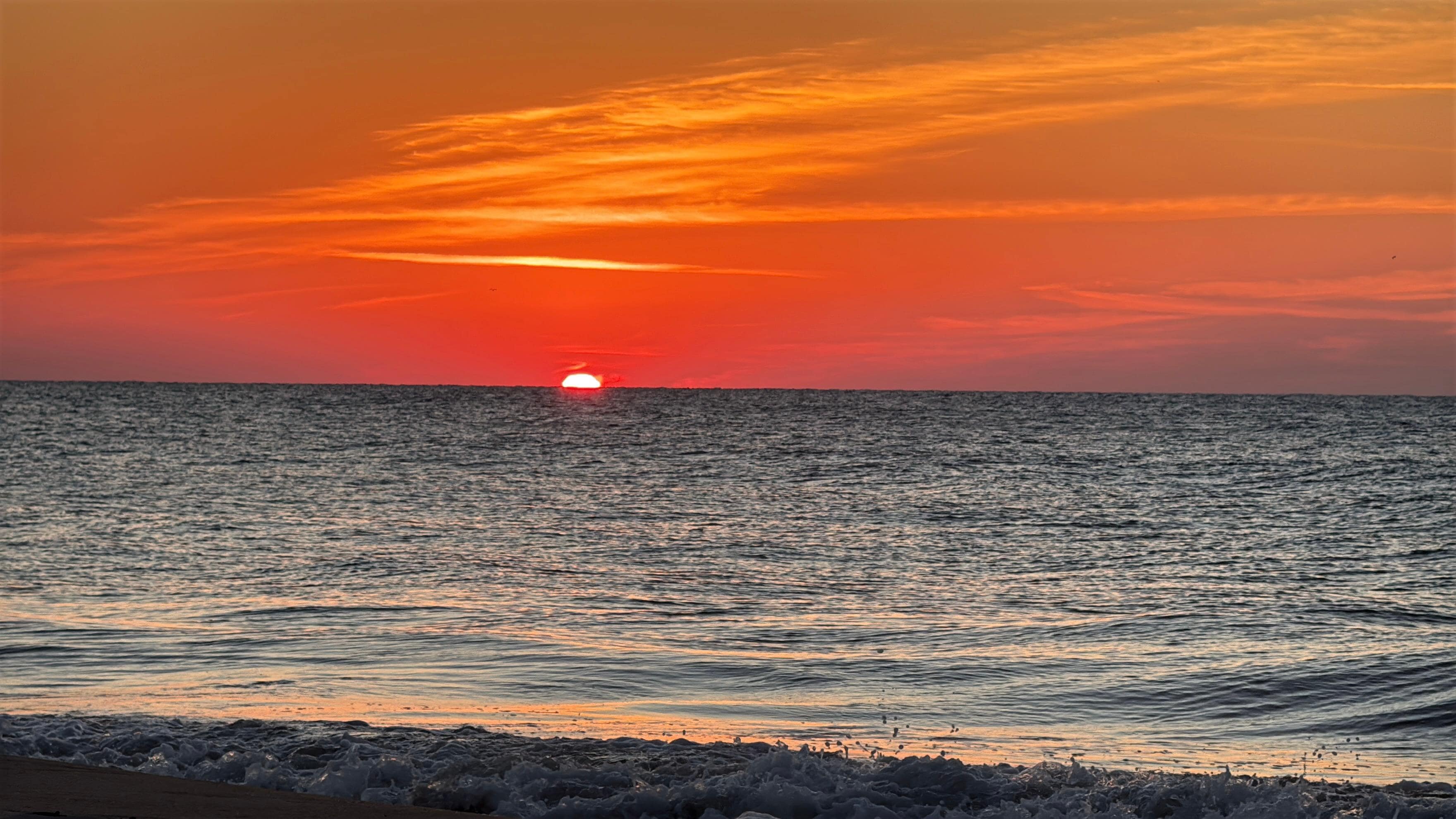Sunrise on the beach. 