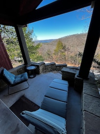 The view from the front porch is breathtaking