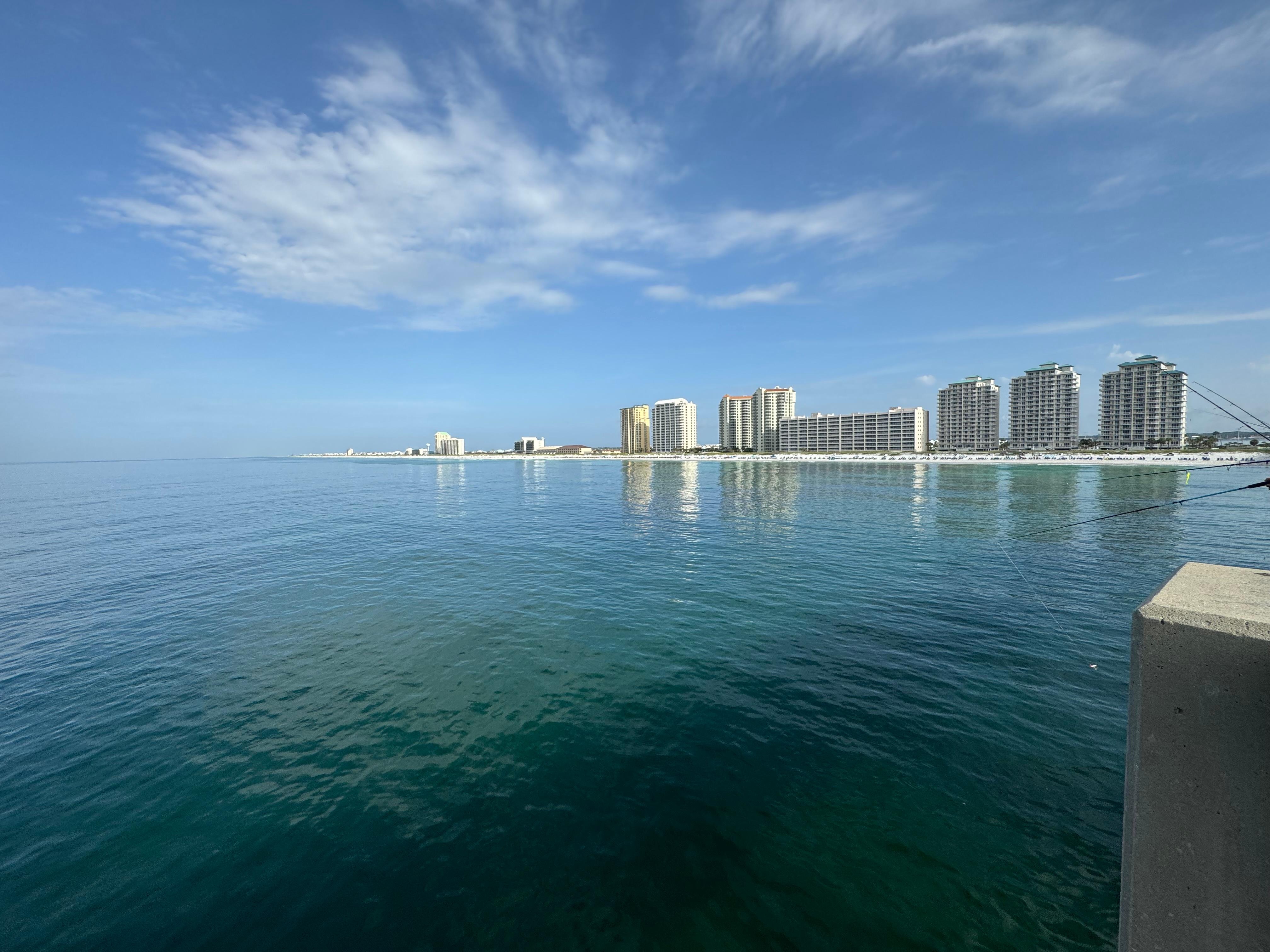 View from pier, our stay was in unit on the far right