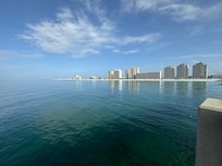 View from pier, our stay was in unit on the far right