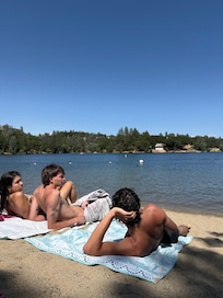 The lake was a nice retreat after the long ride back from the park.