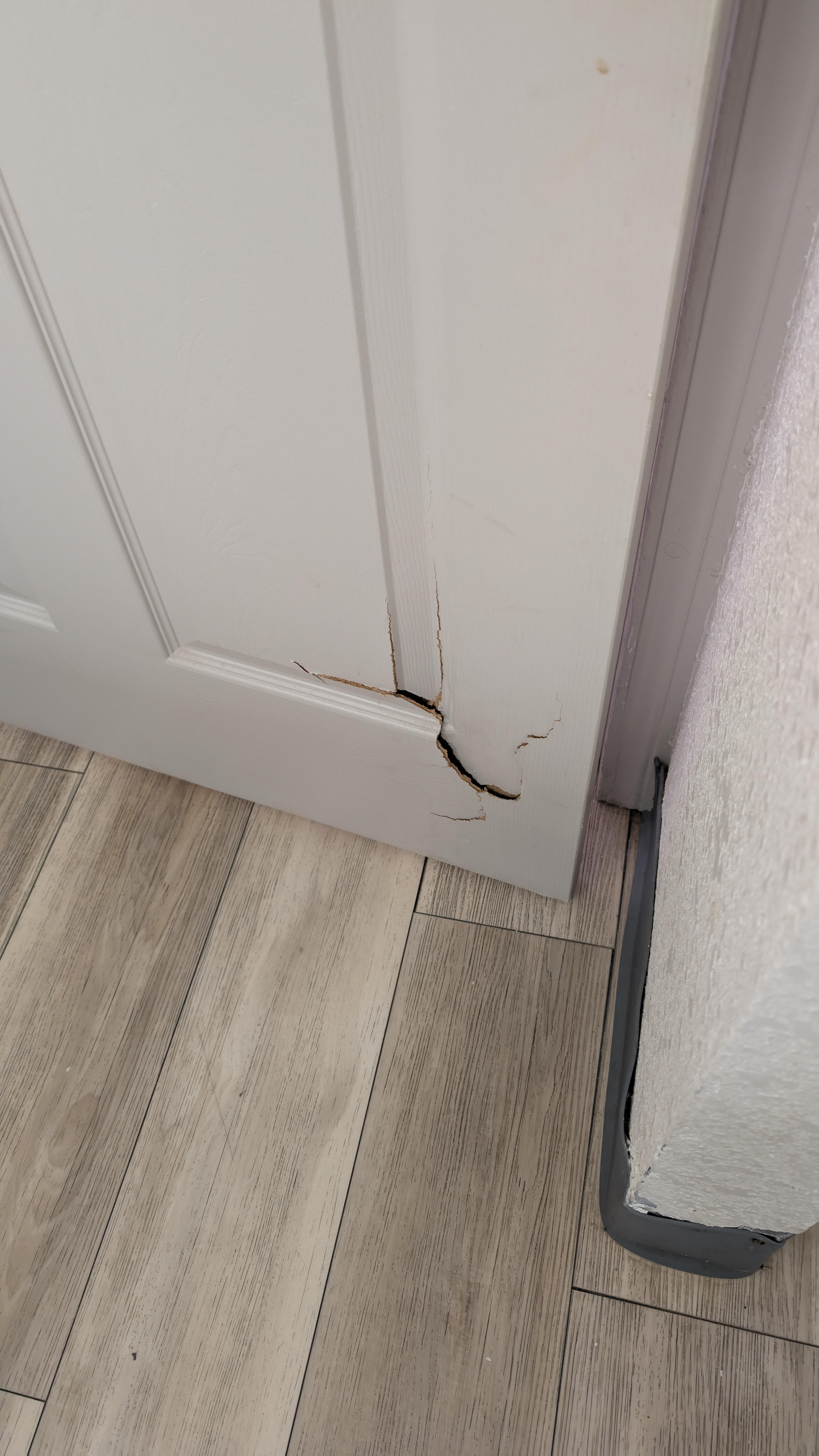 Door had been kicked
