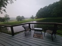 The beautiful overlook as a rain shower rolled in.