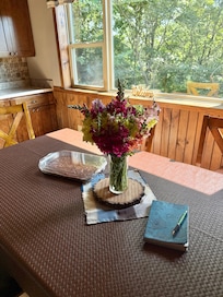 Flowers and brownies