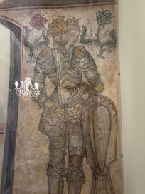 Uncovered painting in master bedroom from 1500’s