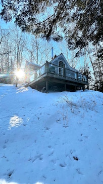 snowshoed down to the river, this was the view from there.