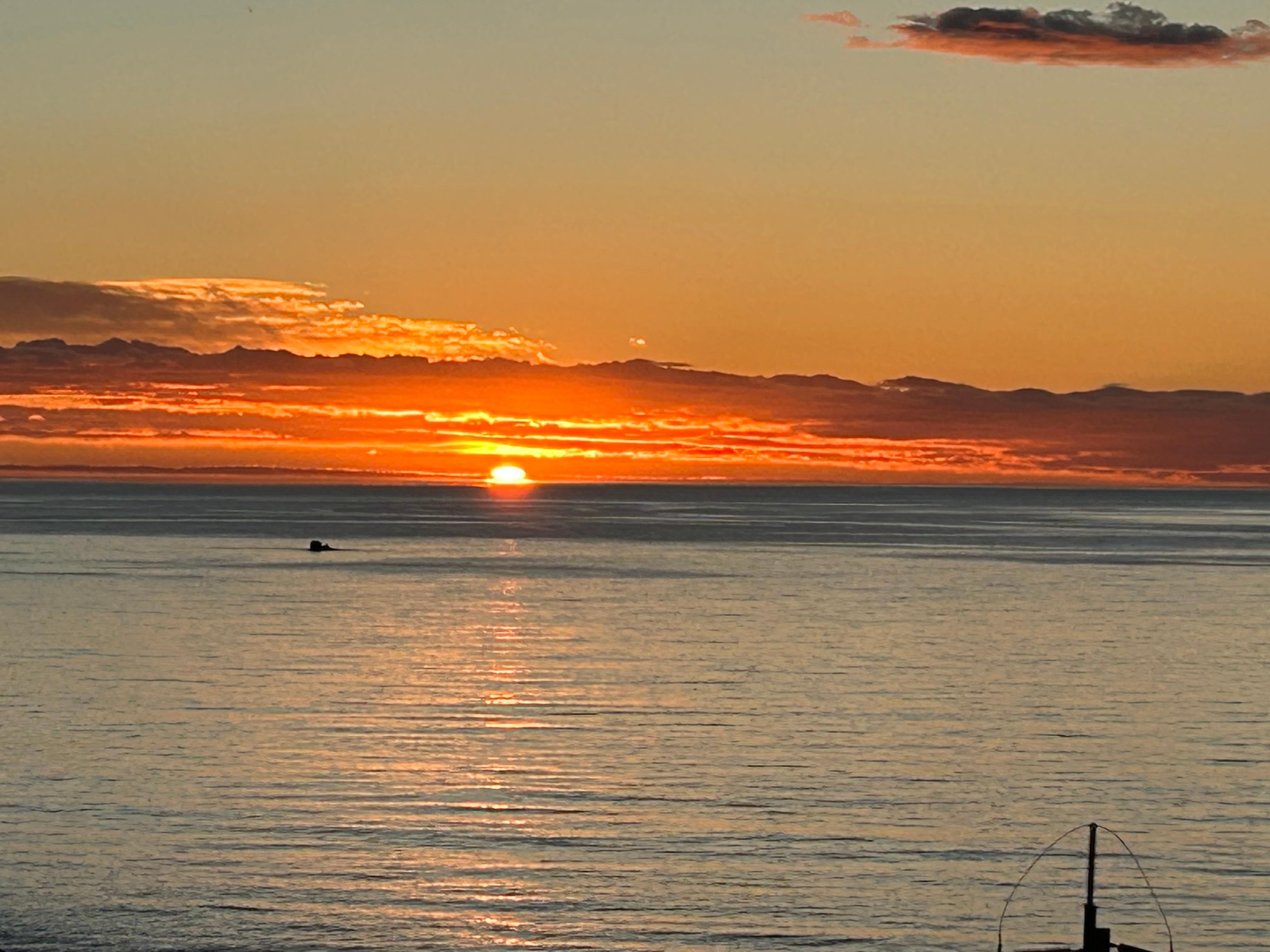 Beautiful sunrise taken from balcony at the bach.