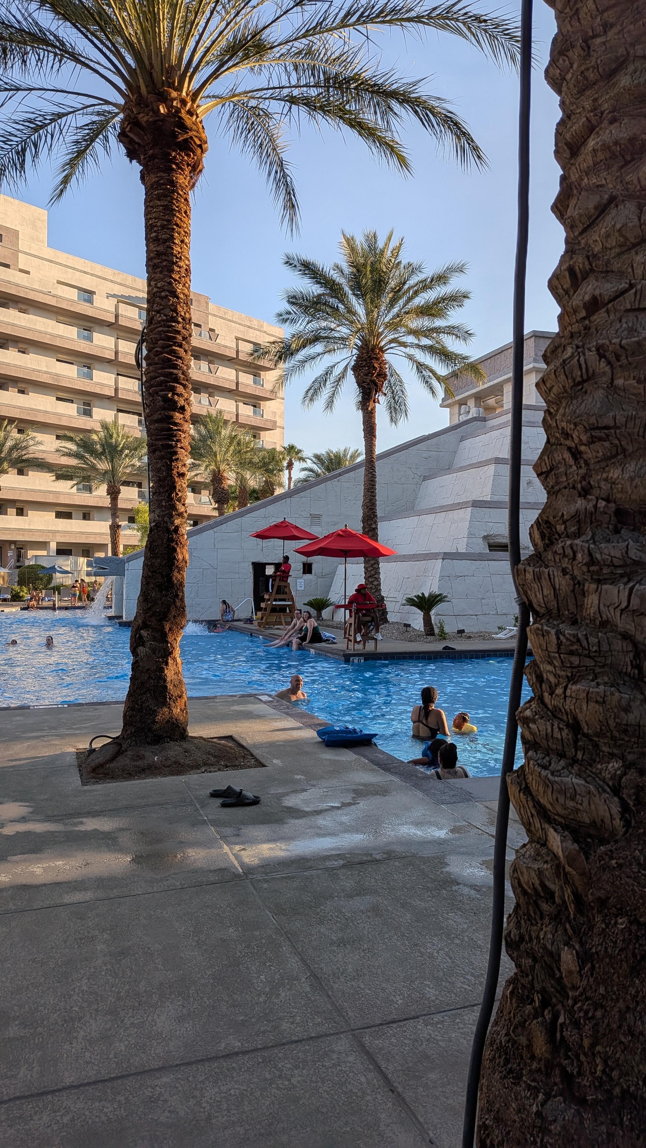 Disfrutando de la piscina 