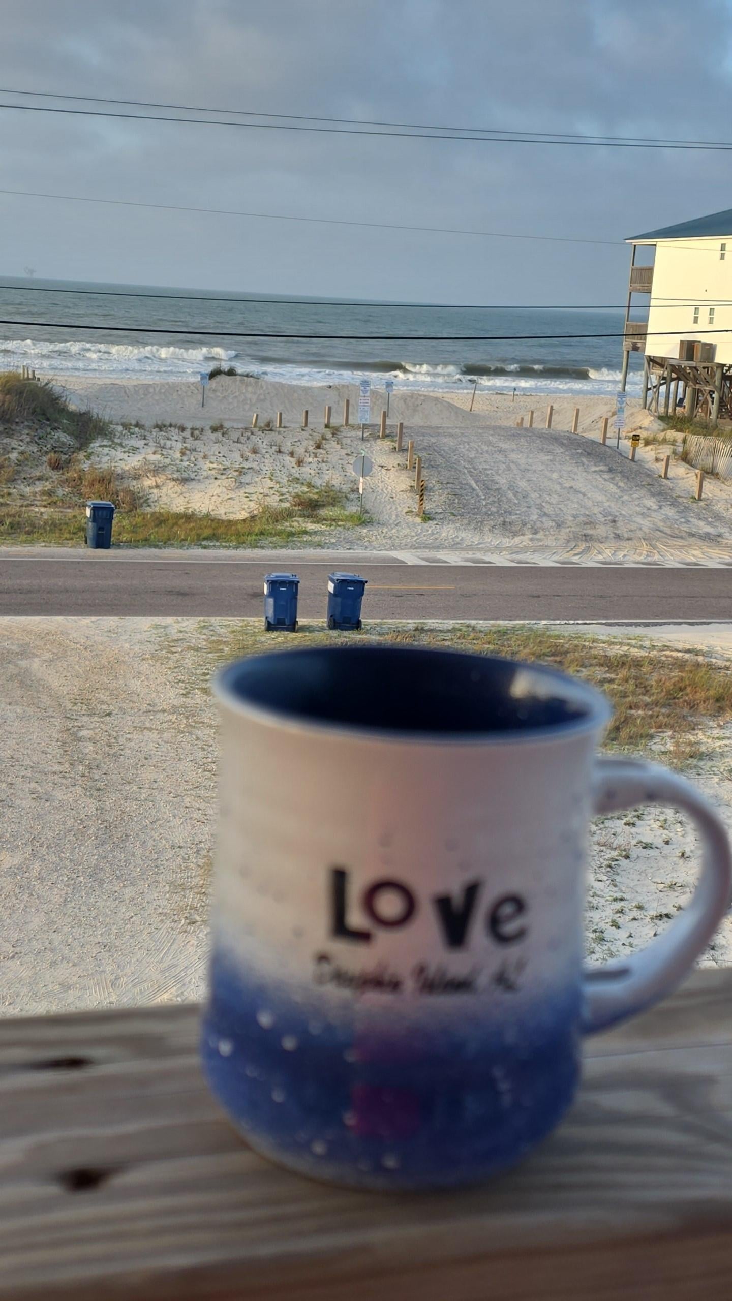 Coffee on the deck!