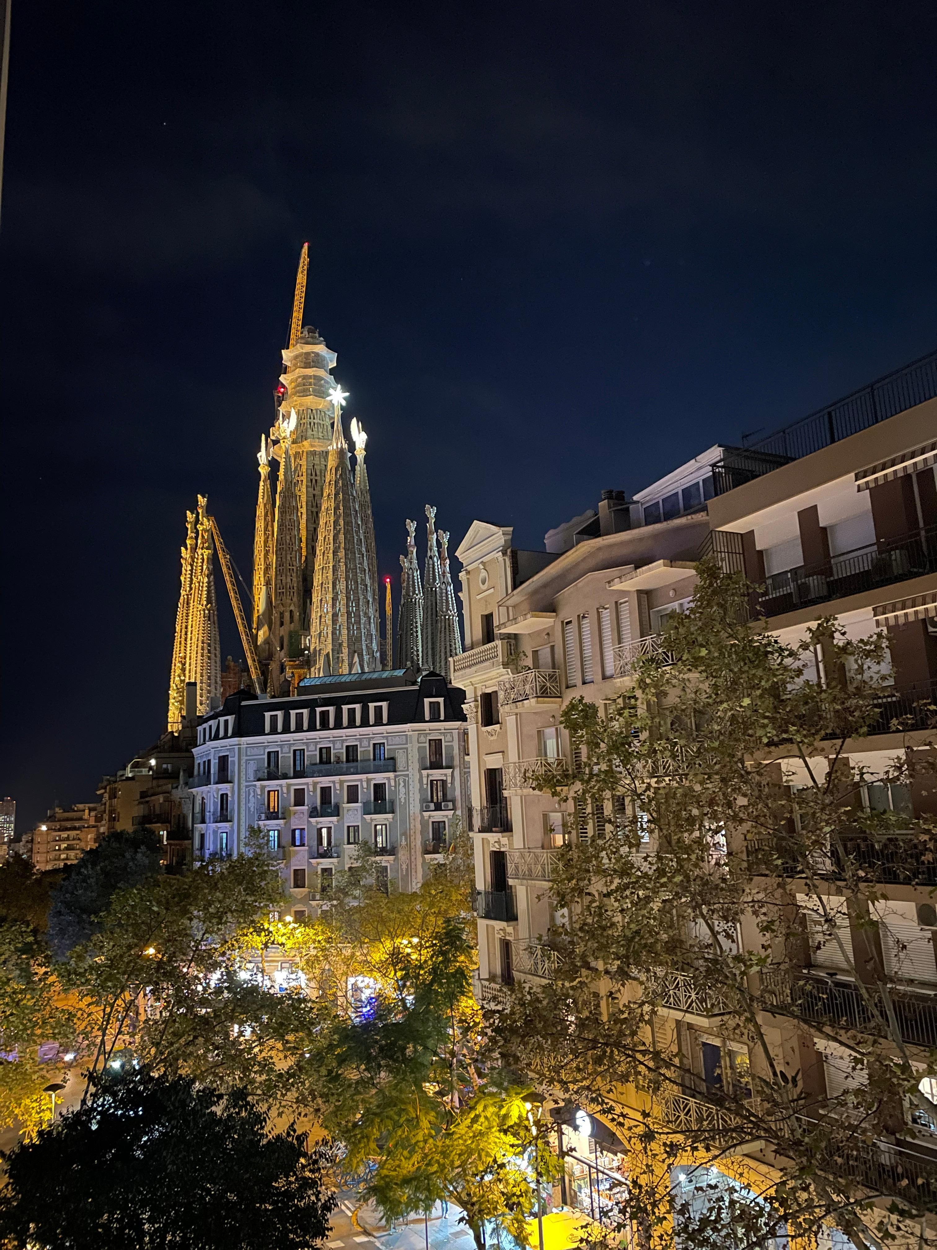 Vue depuis l’appart (de nuit)