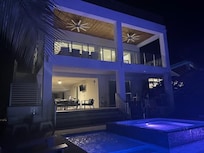 Peaceful Pool Area at night
