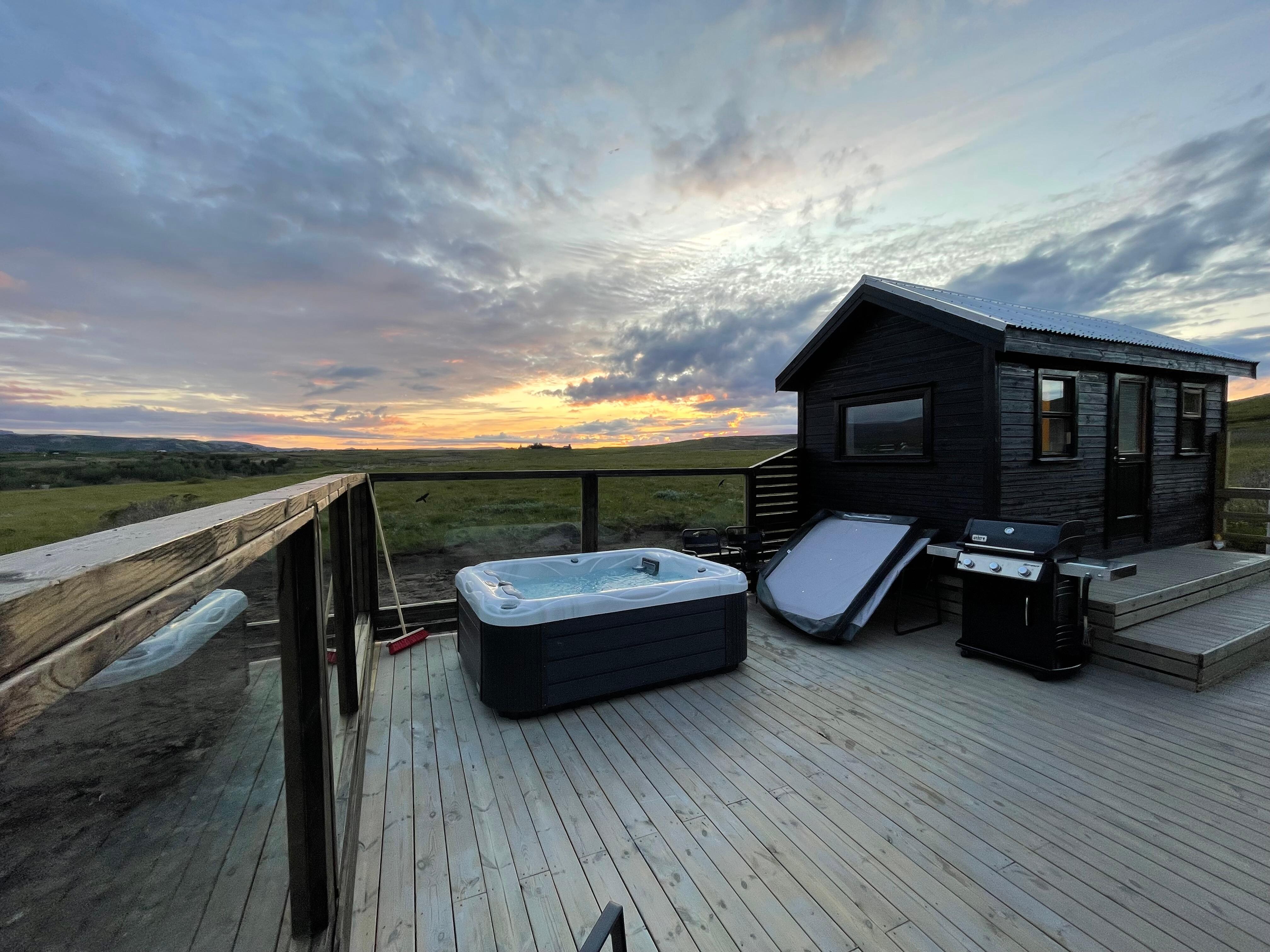 Deck and hot tub
