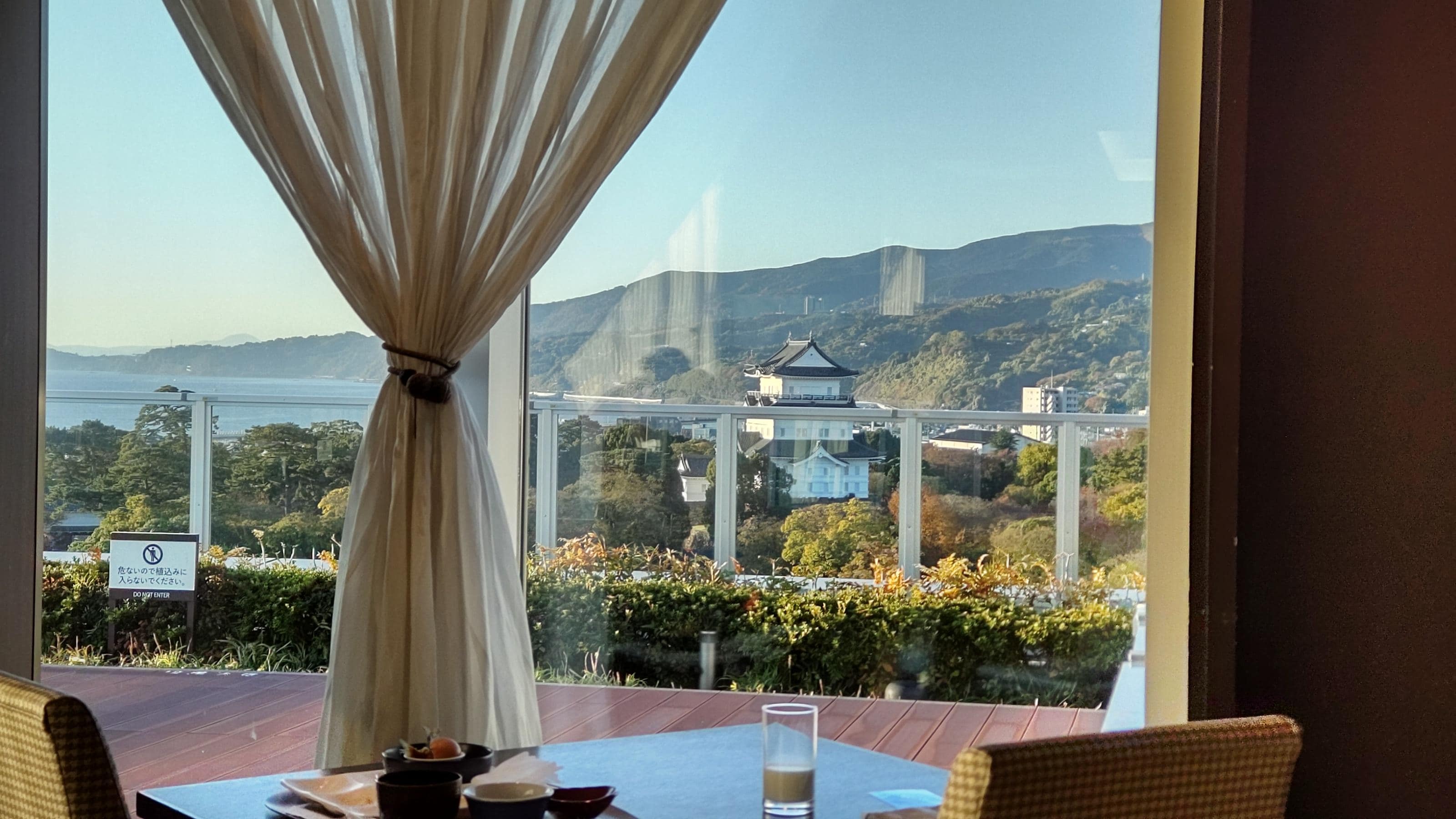 最上階のレストランからの眺め