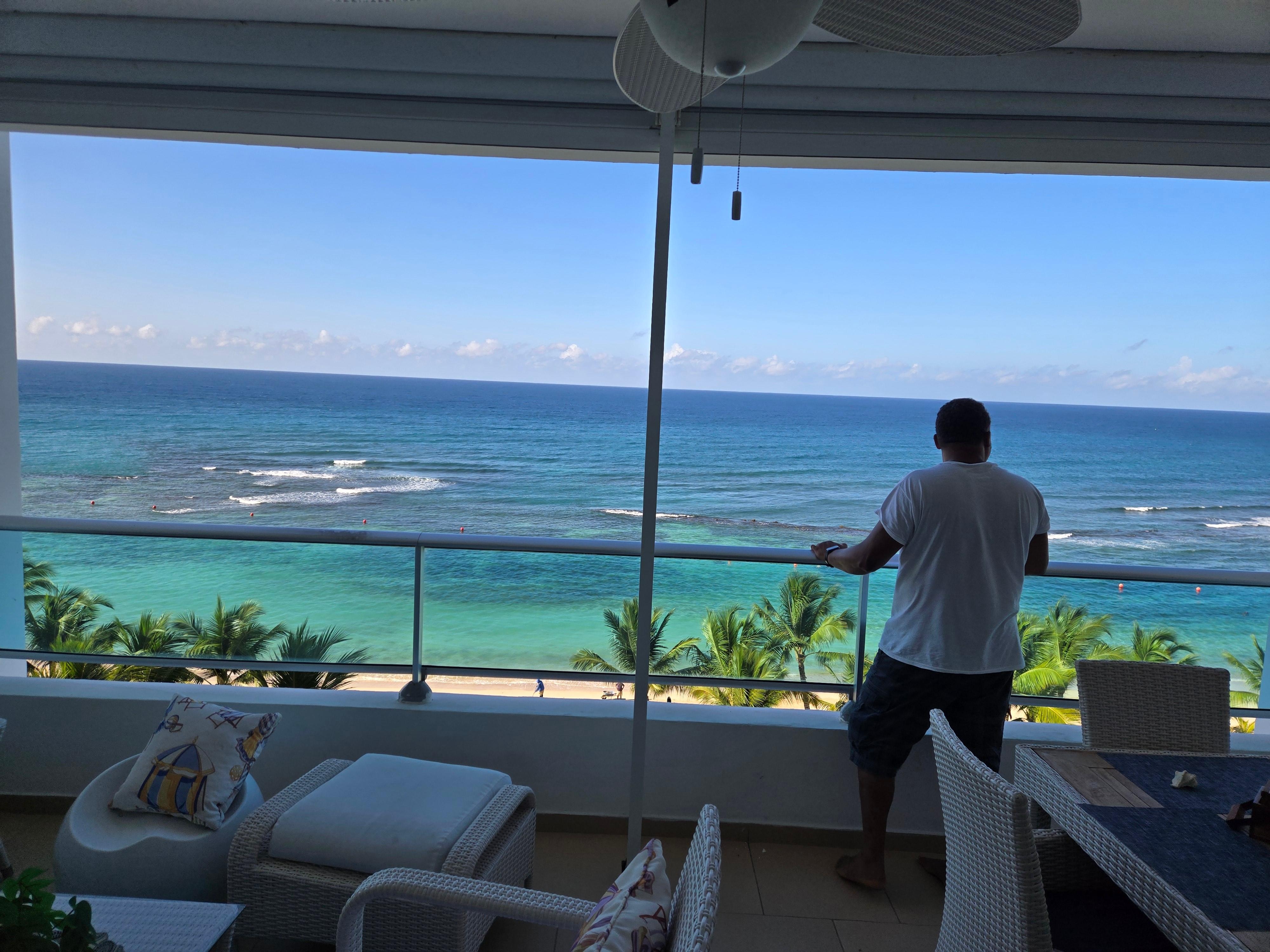 View from the balcony. 