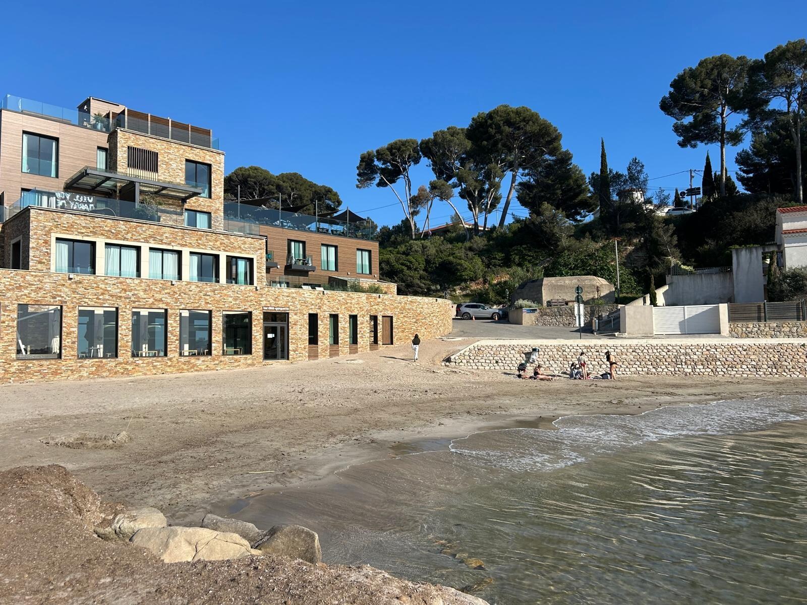 Back of hotel and beach