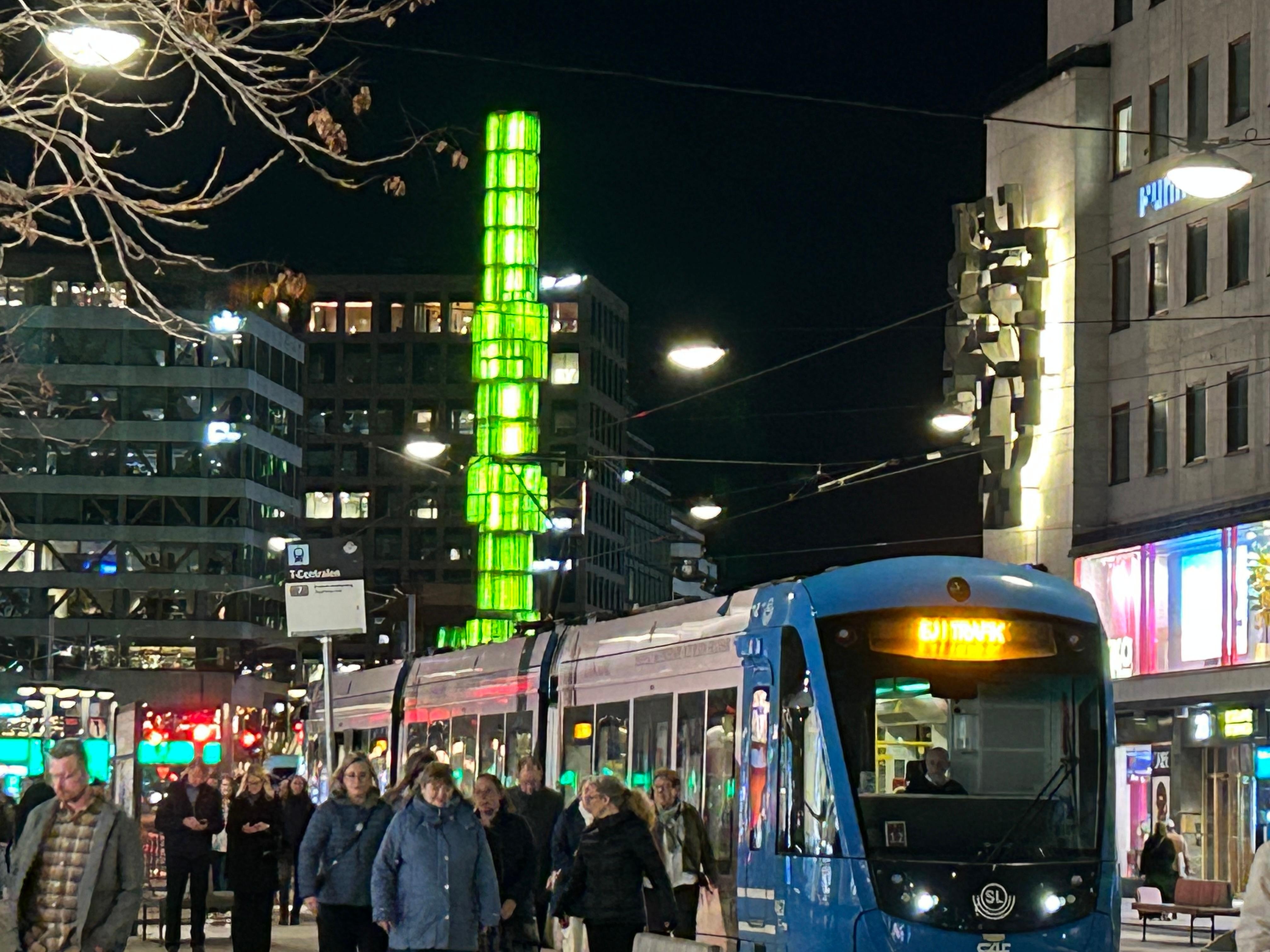 Cable Car stop by Sergels Torg. 
