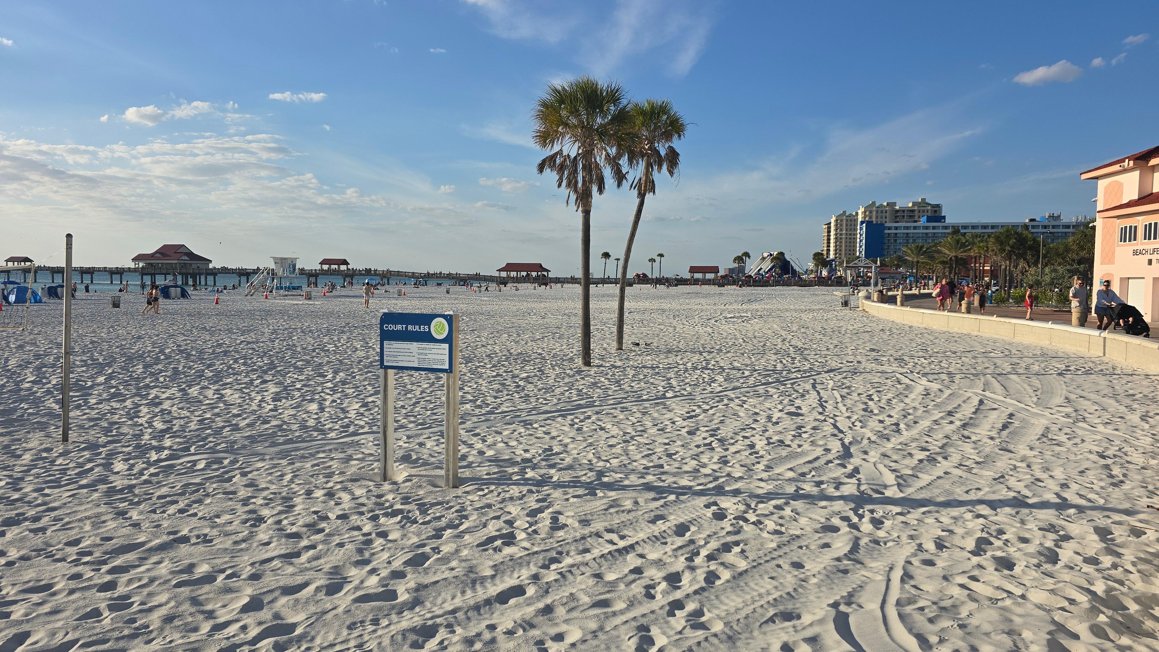 Beach is about a 5 minute walk from hotel. 